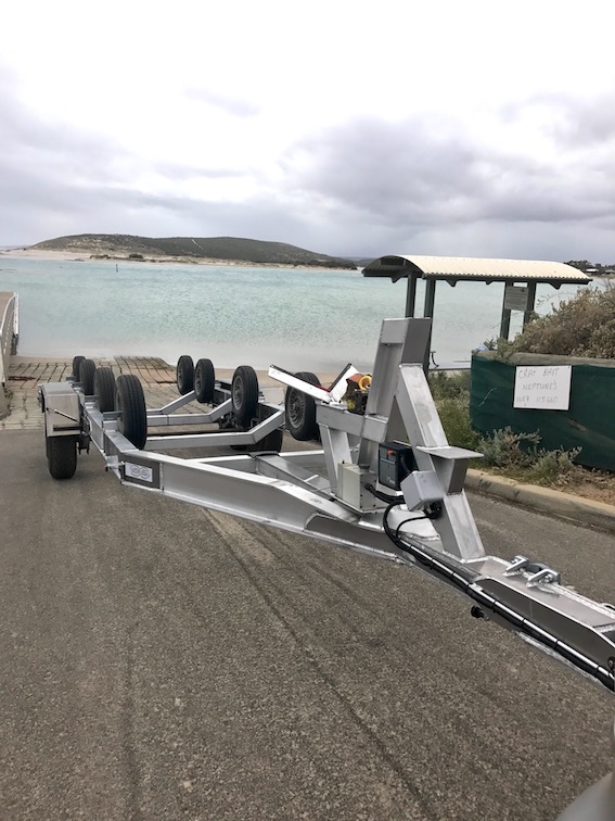 Boat trailer construction